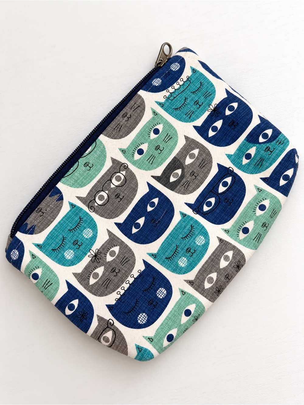 Cat 🐈‍⬛ Kitty Print Zip Pouch - pencil pouch by Chinchilla Whiskers